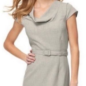 Calvin Klein Belted Cowl Neck Sheath Dress Size 10